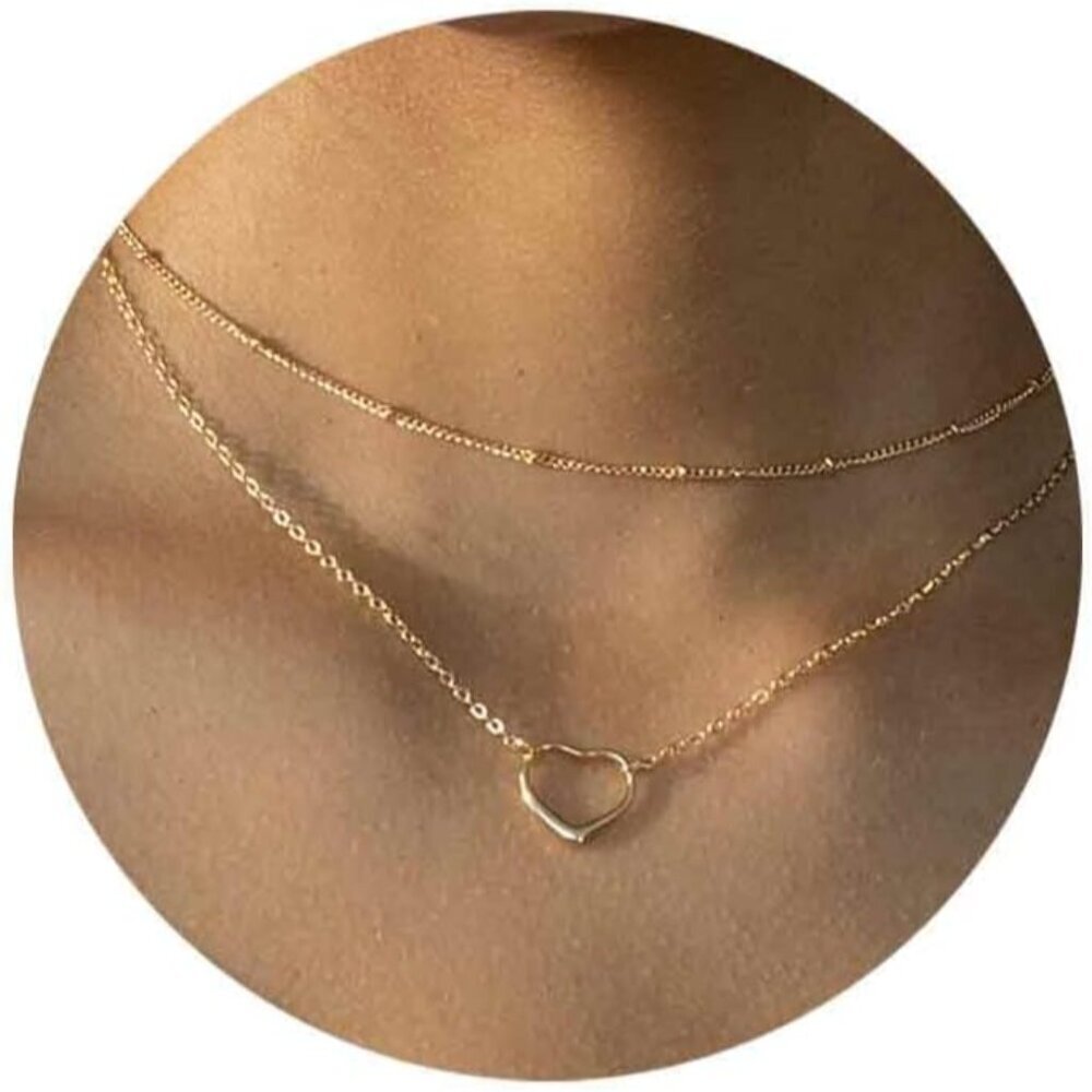 Layered Necklaces for Women - 14K Dainty Gold Plated Layering Chokers Necklaces